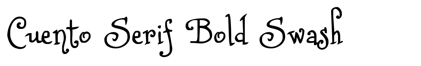 Cuento Serif Bold Swash